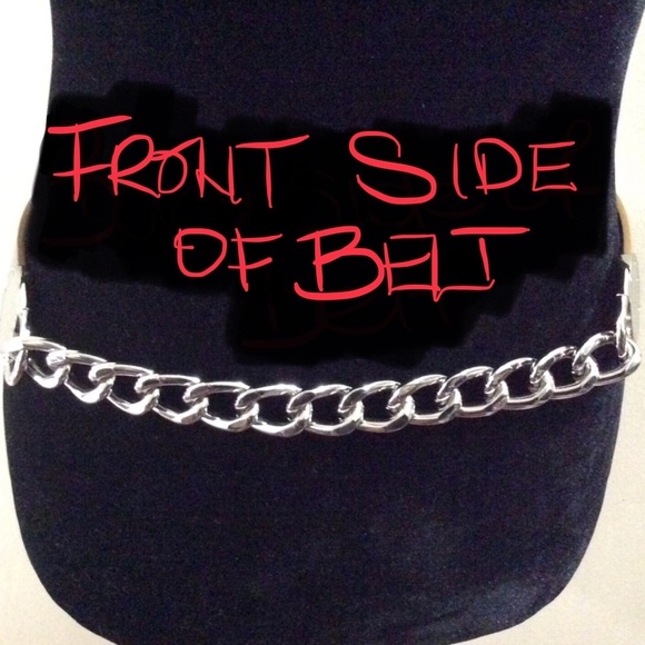 Michael Kors leather and silver tone chain belt - Picture 9 of 13